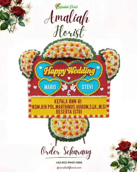 Papan Bunga Pernikahan Poris Plawad